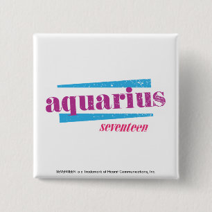 Aquarius Purple 2 Inch Square Button