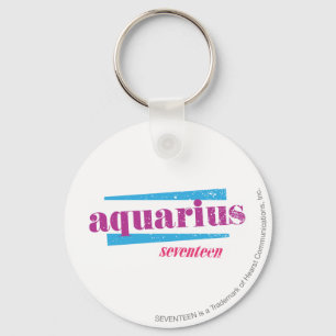 Aquarius Purple Keychain