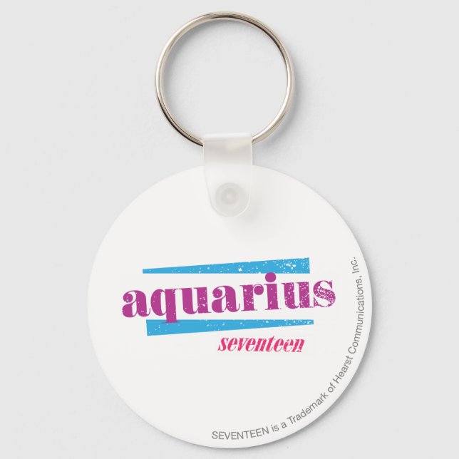 Aquarius Purple Keychain (Front)