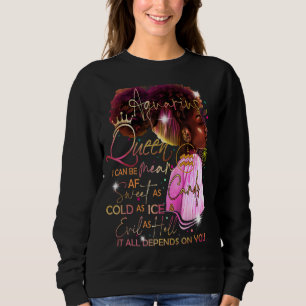 Aquarius Queen Sweet As Candy Birthday  For Black  Sweatshirt
