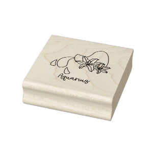 Aquarius rubber stamp