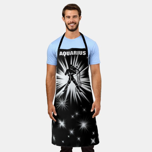 Aquarius sign apron (Worn)