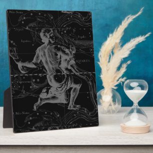 Aquarius Sign Constellation Map by Hevelius Plaque