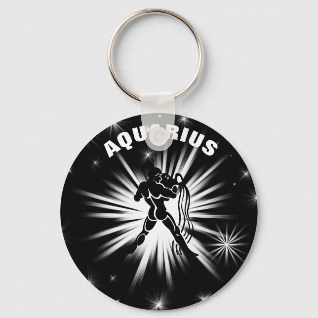 Aquarius sign keychain (Front)