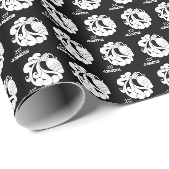 Aquarius Silhouette Wrapping Paper (Roll Corner)
