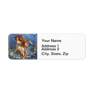 Aquarius Sirène Gothique Bleu Art