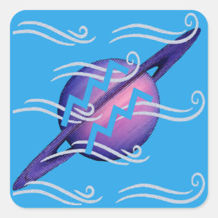 Aquarius Square Sticker