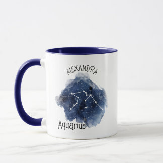 Aquarius Starry Night Constellation Custo Name Mug