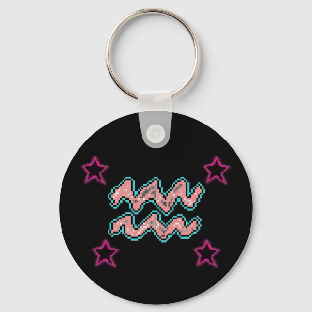 AQUARIUS Stars Keychain (Front)