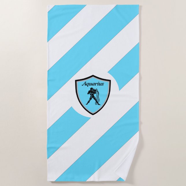 Aquarius symbol    beach towel (Front)
