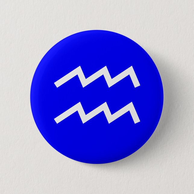 Aquarius Symbol - Customized 2 Inch Round Button (Front)
