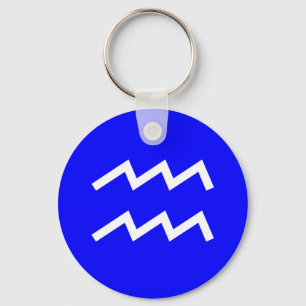 Aquarius Symbol Keychain