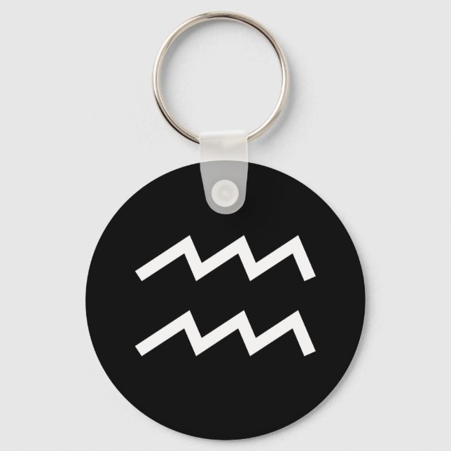 Aquarius Symbol Keychain (Front)