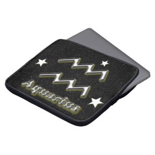 Aquarius symbol laptop sleeve