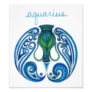 Aquarius Symbol Photo Print