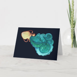 Aquarius the Water Bearer astrology art            Card