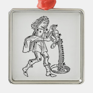 Aquarius (the Water Carrier) an illustration from Metal Ornament