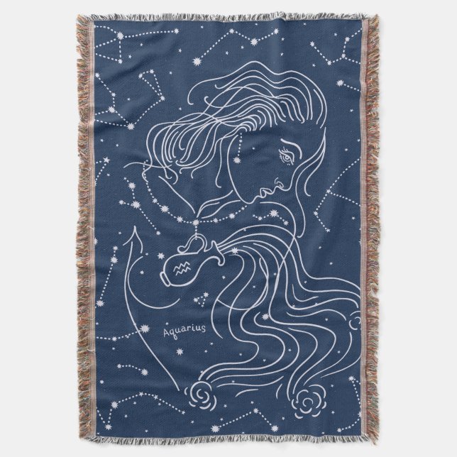 Aquarius Throw Blanket (Front Vertical)