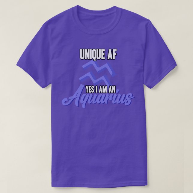 Aquarius Unique T-Shirt (Design Front)