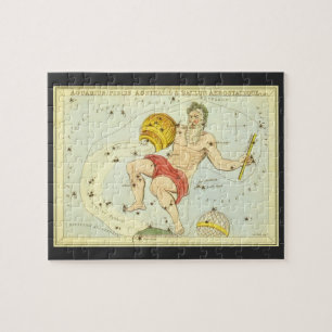 Aquarius, Vintage Constellation, Urania's Mirror Jigsaw Puzzle