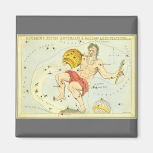 Aquarius, Vintage Constellation, Urania's Mirror Magnet