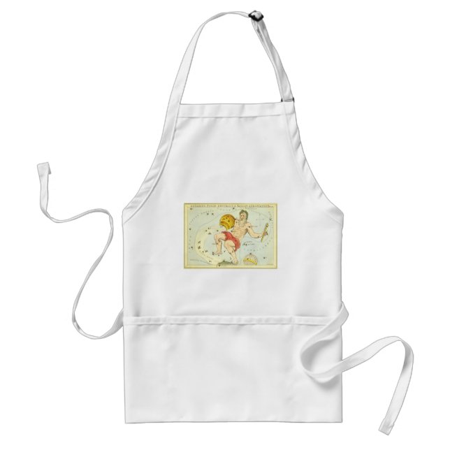 Aquarius, Vintage Constellation, Urania's Mirror Standard Apron (Front)