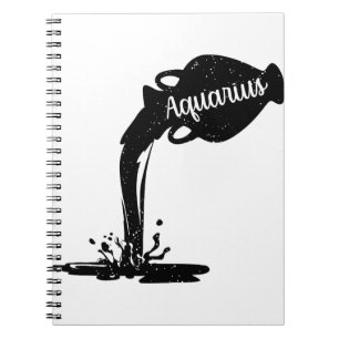Aquarius Water Bearer Water Urn Zodiac Art Notebook