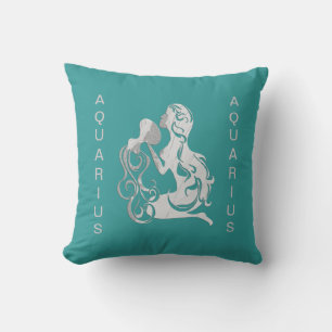 Aquarius Water Bearer Zodiac American jo Coussin
