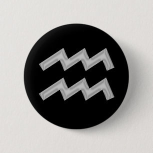 Aquarius Water Bearer Zodiac Button