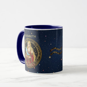 Aquarius Water Bearer Zodiac Symbol For Her Mug