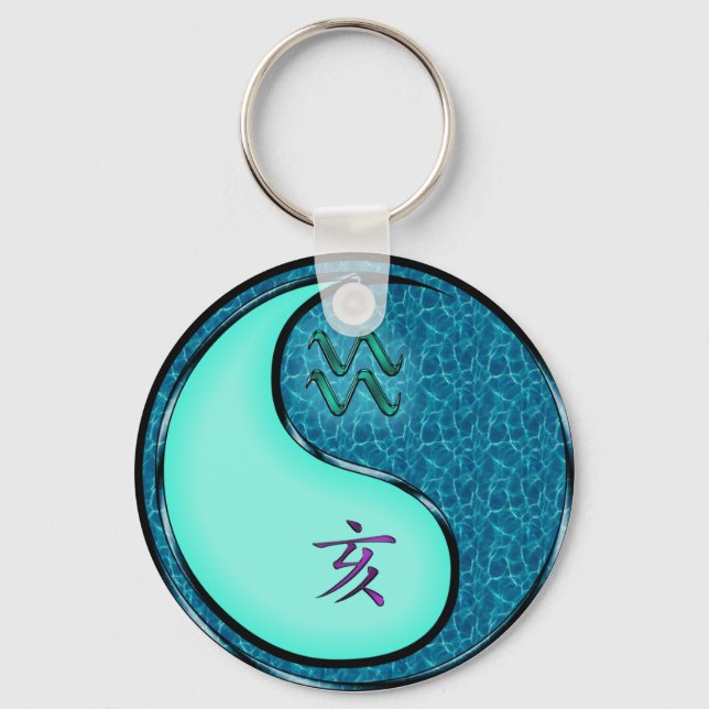 Aquarius & Water Boar Keychain (Front)