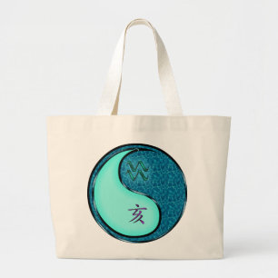 Aquarius & Water Boar Large Tote Bag