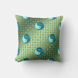 Aquarius & Water Dragon Throw Pillow