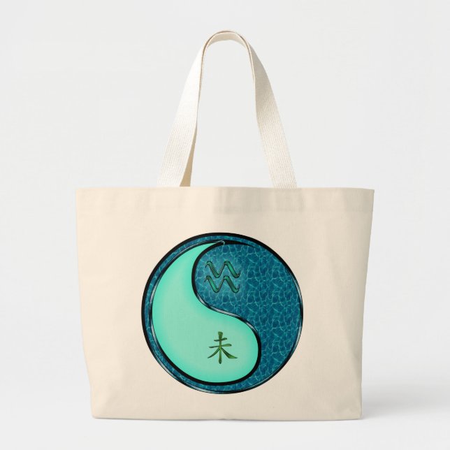 Aquarius & Water Goat Large Tote Bag (Front)