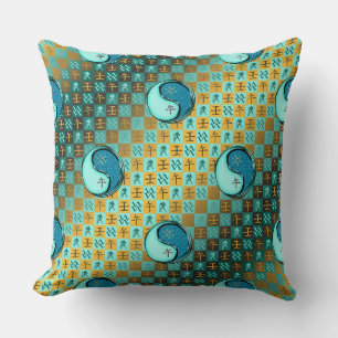 Aquarius & Water Horse Throw Pillow