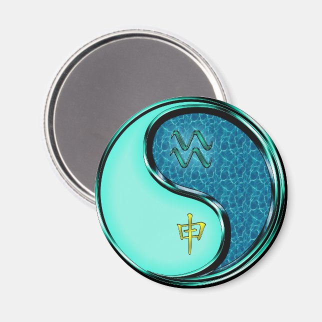 Aquarius & Water Monkey Magnet (Front/Back)
