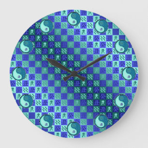 Aquarius & Water Ox Large Clock