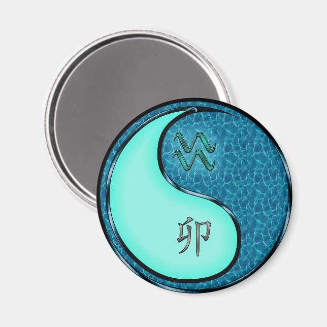 Aquarius & Water Rabbit Magnet (Front/Back)