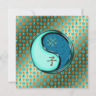 Aquarius & Water Rat Card