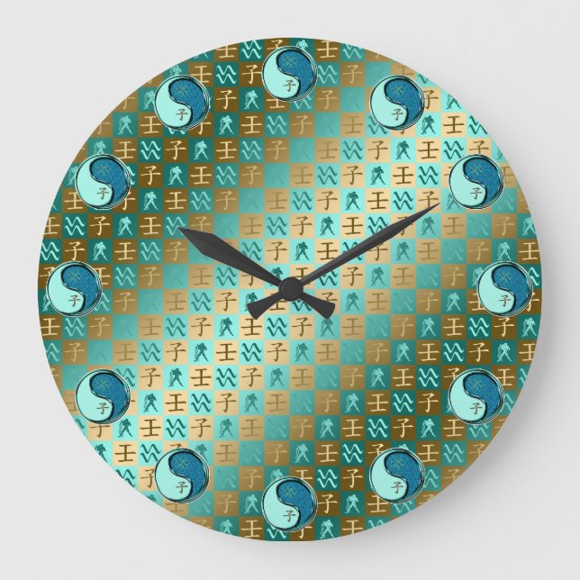 Aquarius & Water Rat Large Clock (Front)