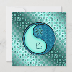 Aquarius & Water Snake Card