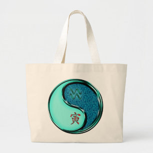 Aquarius & Water Tiger Large Tote Bag