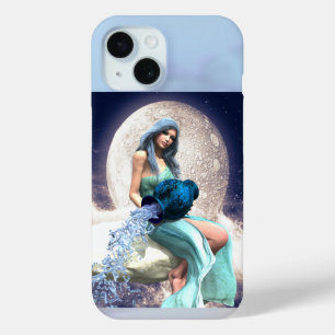 Aquarius – Woman Pouring Water From a Jug iPhone 15 Case