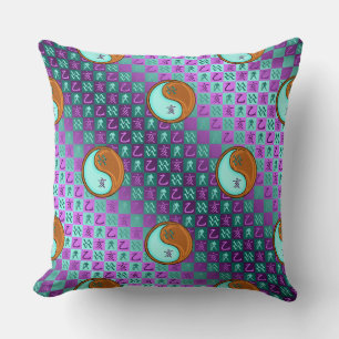 Aquarius & Wood Boar Throw Pillow