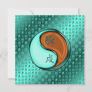 Aquarius & Wood Dog Card