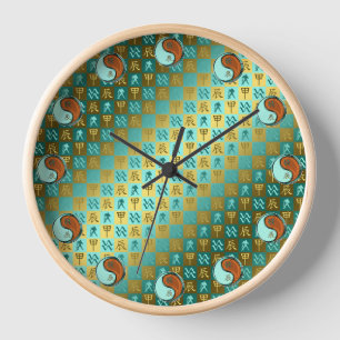 Aquarius & Wood Dragon Clock