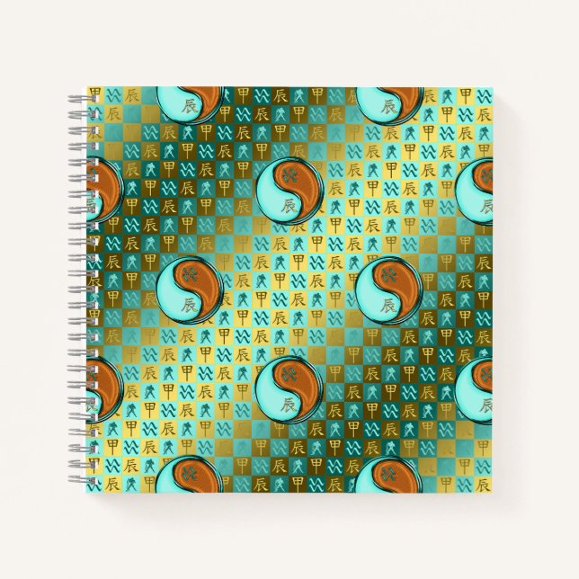 Aquarius & Wood Dragon Notebook (Front)