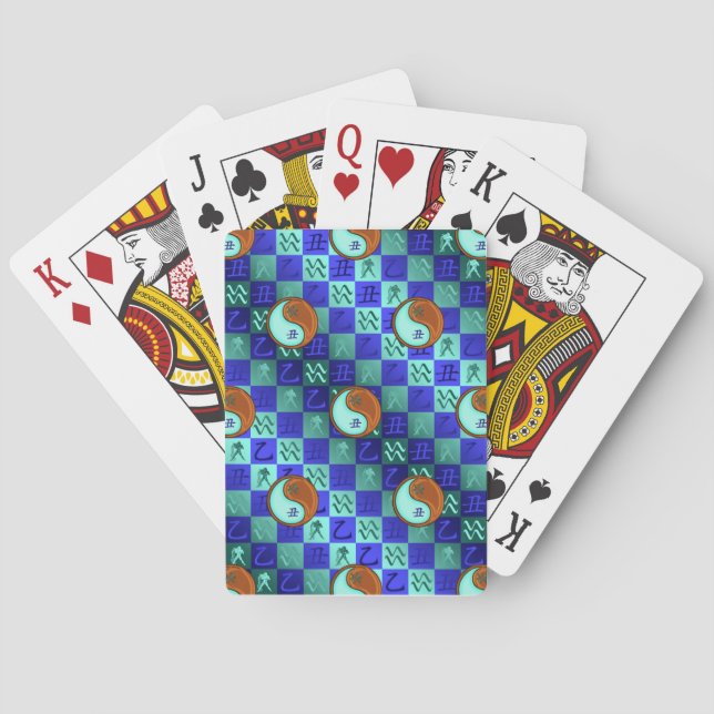 Aquarius & Wood Ox Playing Cards (Back)