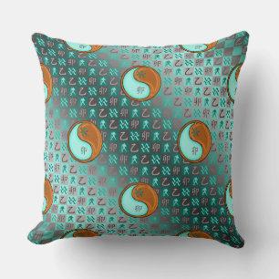 Aquarius & Wood Rabbit Throw Pillow
