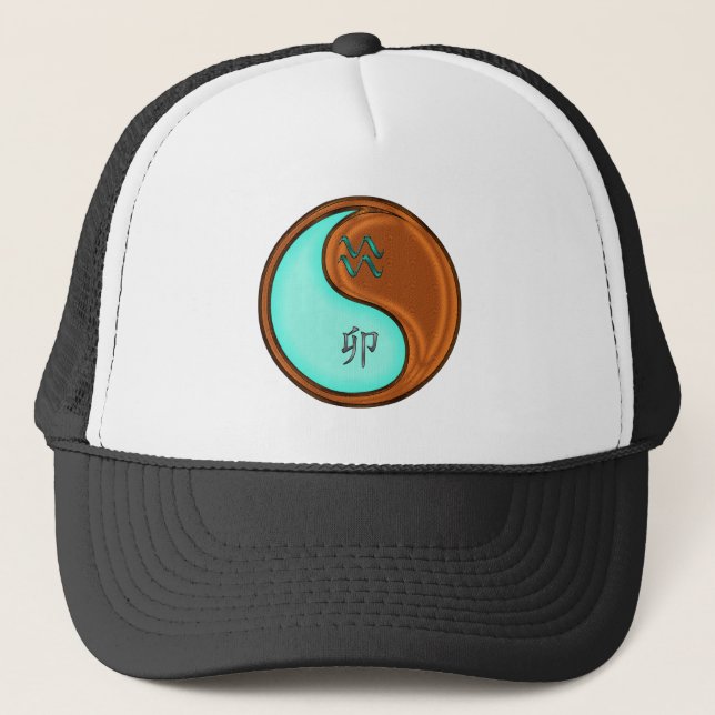 Aquarius & Wood Rabbit Trucker Hat (Front)